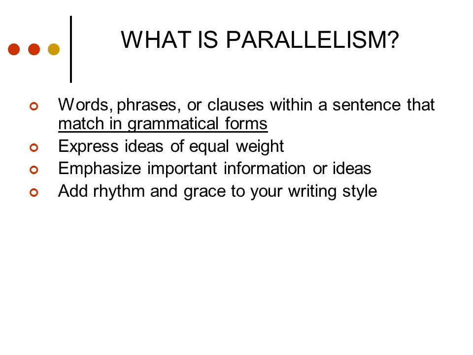 What is parallelism in writing